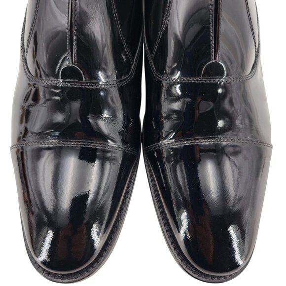 Carlos Santana Men 10 Black Patent Leather Dress Shoe Loafers Formal Tuxedo Prom main image 7